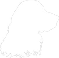 Feld Spaniel Gliederung Silhouette vektor