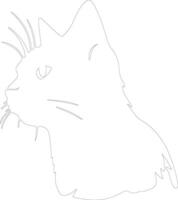 foldex katt översikt silhuett vektor