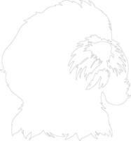 Cockapoo Gliederung Silhouette vektor