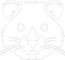 schwarz Bär Hamster Gliederung Silhouette vektor