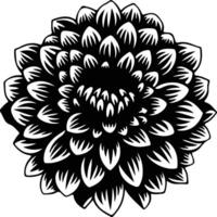 ai generiert Chrysantheme schwarz Silhouette vektor