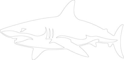 ai genererad mako haj översikt silhuett vektor