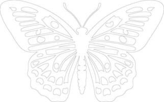 ai generiert Oregon Silberfleck Schmetterling Gliederung Silhouette vektor