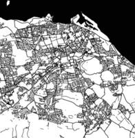 Silhouette Karte von Edinburgh vereinigt Königreich. vektor