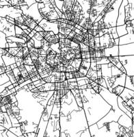 Silhouette Karte von Mailand Italien. vektor