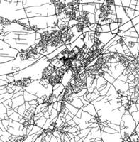 silhuett Karta av mulhouse Frankrike. vektor