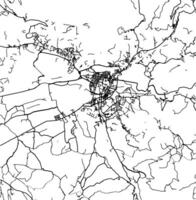 silhuett Karta av terni Italien. vektor