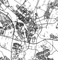 silhuett Karta av utrecht nederländerna. vektor