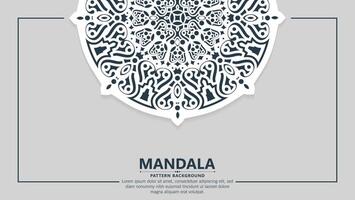 flacher Mandala-Arabesken-Hintergrund vektor