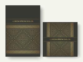 Luxus-Buchumschlag mit dekorativer Musterstruktur vektor