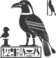 ai generiert Silhouette Single uralt ägyptisch Hieroglyphen Symbol Logo schwarz Farbe nur vektor