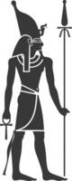 ai generiert Silhouette Single uralt ägyptisch Hieroglyphen Symbol Logo schwarz Farbe nur vektor