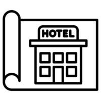 Hotel Entwurf Symbol Linie Vektor Illustration