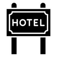 Hotel Beschilderung Symbol Linie Vektor Illustration