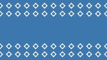 traditionell ethnisch Motive Ikat geometrisch Stoff Muster Kreuz Stich.ikat Stickerei ethnisch orientalisch Pixel Marine Blau Hintergrund. abstrakt, vektor, illustration. Textur, Schal, Dekoration, Tapete. vektor