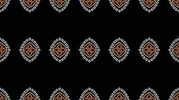 traditionell ethnisch Motive Ikat geometrisch Stoff Muster Kreuz Stich.ikat Stickerei ethnisch orientalisch Pixel schwarz Hintergrund.abstrakt, Vektor, Illustration. Textur, Schal, Dekoration, Tapete. vektor