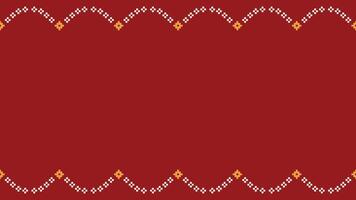 traditionell etnisk motiv ikat geometrisk tyg mönster korsa stitch.ikat broderi etnisk orientalisk pixel röd bakgrund. abstrakt, vektor, illustration. textur, jul, dekoration, tapeter. vektor