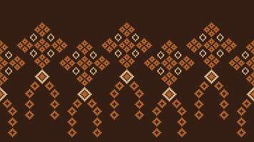 traditionell ethnisch Motive Ikat geometrisch Stoff Muster Kreuz Stich.ikat Stickerei ethnisch orientalisch Pixel braun Hintergrund. abstrakt, vektor, illustration. Textur, Schal, Dekoration, Tapete. vektor