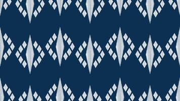 traditionell ethnisch Ikat Motiv Stoff Muster geometrisch Stil.afrikanisch Ikat Stickerei ethnisch orientalisch Muster Blau Hintergrund Hintergrund. abstrakt, Vektor, Illustration. Textur, Rahmen, Dekoration. vektor