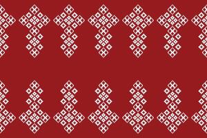 traditionell ethnisch Motive Ikat geometrisch Stoff Muster Kreuz Stich.ikat Stickerei ethnisch orientalisch Pixel rot Hintergrund. abstrakt, vektor, illustration. Textur, Weihnachten, Dekoration, Tapete. vektor