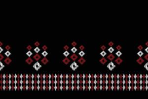 traditionell ethnisch Ikat Motiv Stoff Muster geometrisch Stil.afrikanisch Ikat Stickerei ethnisch orientalisch Muster schwarz Hintergrund Hintergrund. abstrakt, Vektor, Illustration. Textur, Rahmen, Dekoration. vektor