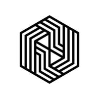 sechseckig Design Element, Hexagon Logo Vorlage, Hexagon Design Vektor Vorlage linear Stil.