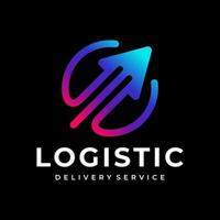 logistisch Unternehmen Vektor Logo. Lieferung Symbol. Pfeil Symbol. Pfeil Vektor. Lieferung Bedienung Logo. Netz, Digital, Geschwindigkeit, Marketing, Netzwerk Symbol.