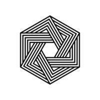 abstrakt Hexagon Logo Design Vektor Illustration