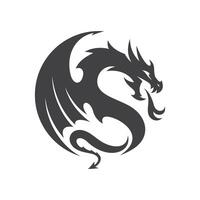 Vektor Kreis Drachen Logo Design Vektor Illustration