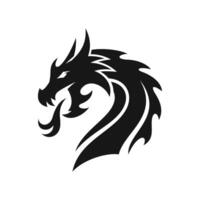 Drachen Symbol Vektor. Kopf von Drachen Silhouette vektor