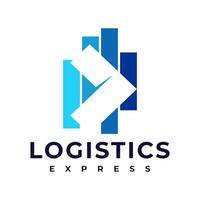 leverans logotyp. uttrycka logistisk kurir service symbol. pil symbol vektor illustration