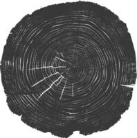 ai generiert Silhouette Baum Ringe Holz schwarz Farbe nur vektor