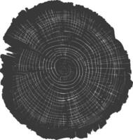 ai generiert Silhouette Baum Ringe Holz schwarz Farbe nur vektor