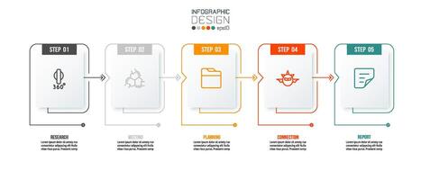 Infografik-Vorlage für das Zeitdiagrammgeschäft. vektor