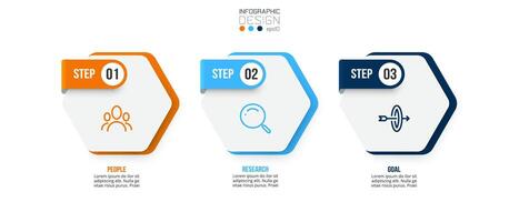 Infografik-Vorlage Geschäftskonzept mit Schritt. vektor