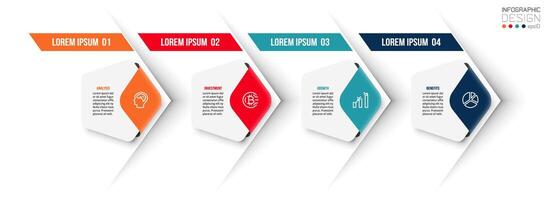 Infografik-Vorlage für das Zeitdiagrammgeschäft. vektor