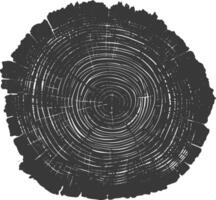 ai generiert Silhouette Baum Ringe Holz schwarz Farbe nur vektor