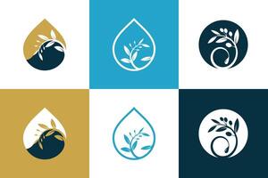 Olive Öl Design Element Vektor Symbol Sammlung mit kreativ Idee