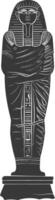 ai genererad silhuett gammal egypten sarkofag svart Färg endast vektor