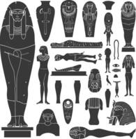 ai generiert Silhouette uralt Ägypten Sarkophag schwarz Farbe nur vektor