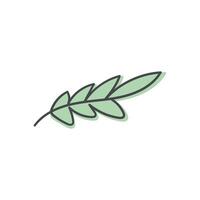 einfach Hand gezeichnet Gekritzel Pflanze Symbol. Blatt Logo. Natur und Ökologie Symbol. Vektor Illustration