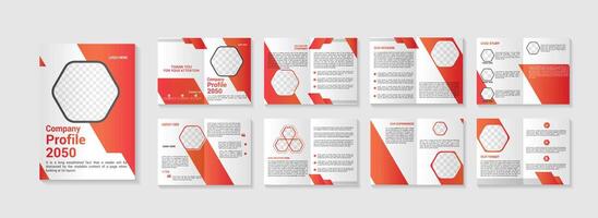 företag profil eller företag broschyr design mall vektor