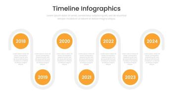 Zeitleiste Infografik mit 7 Schritte zum Geschäft Präsentation vektor