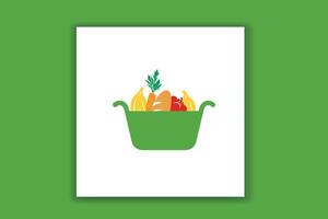 Lebensmittelgeschäft Logo Design und Banner vektor