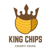 Logo Kartoffel Chips, Essen und Snack Logo mit einfach Kartoffel Karikatur, einzigartig Essen, Snack, Chips Geschäft Identität Vektor Symbol isoliert auf Weiß Hintergrund