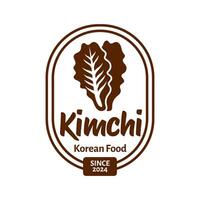 kimchi logotyp koreanska mat vektor mall, för organisk friska traditionell hemlagad mat grafisk mönster inspiration