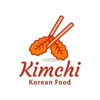 kimchi logotyp koreanska mat vektor mall, för organisk friska traditionell hemlagad mat grafisk mönster inspiration