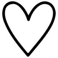 Herz gestalten schwarz Gliederung Symbol Zeichen Symbol von Liebe Element zu Dekoration glücklich Urlaub Vektor Illuatration