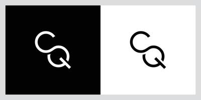 Initiale cq Alphabete Briefe Logo Monogramm vektor
