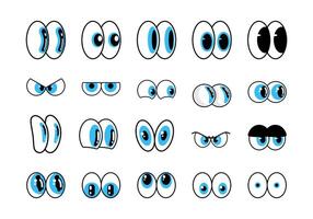 pop- konst öga tecknad serie element uppsättning vektor